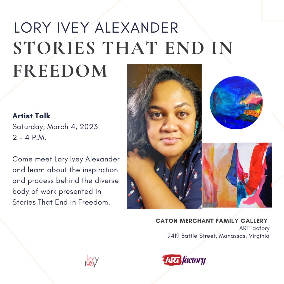 LoryIvey's tweet photo. I will see you tomorrow for my artist talk: Saturday, March 4 from 2-4 at ARTFactory, 9419 Battle St, Manassas, VA 20110. RSVP here: https://t.co/W2QOJYrafN https://t.co/yuGk79rMnf