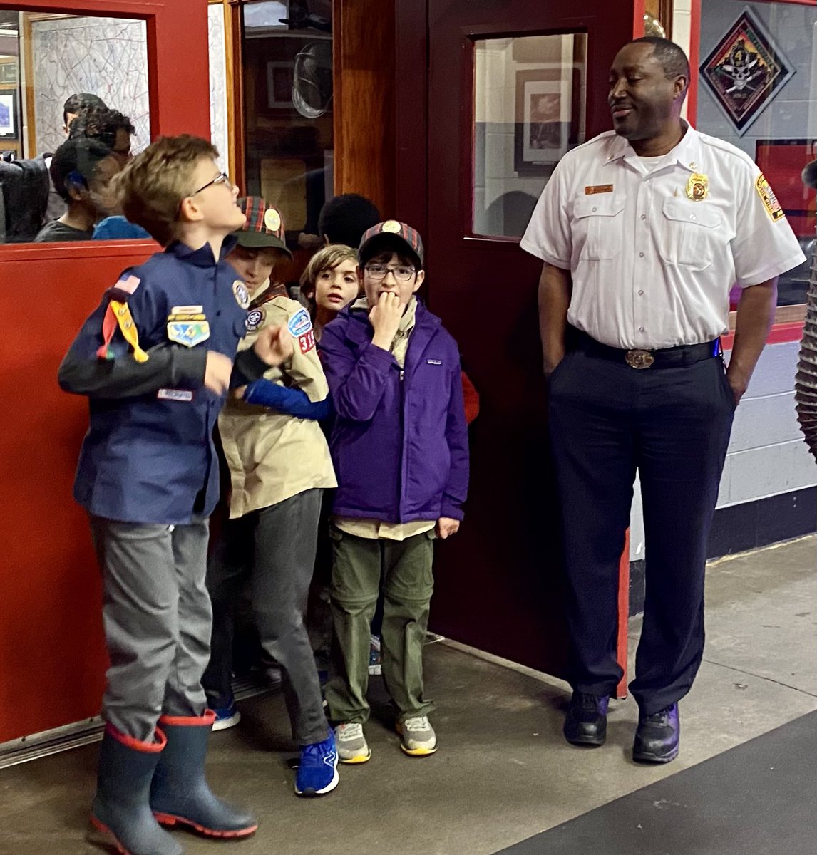 Cub Scout Pack 319 paid a visit to the Columbia Heights firehouse of