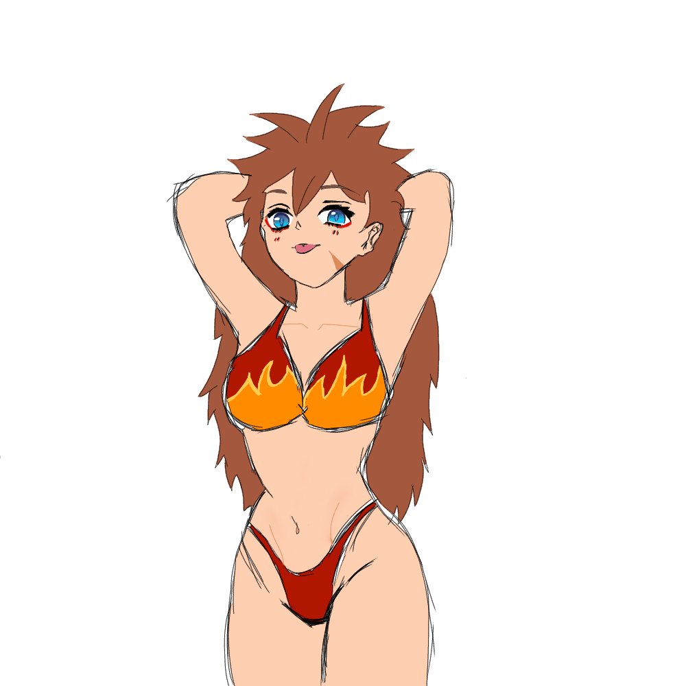 <a href="/SunKenjiVT/">Kenji 🐒</a> #KenjiArt Femji in a swimsuit OOOWEE