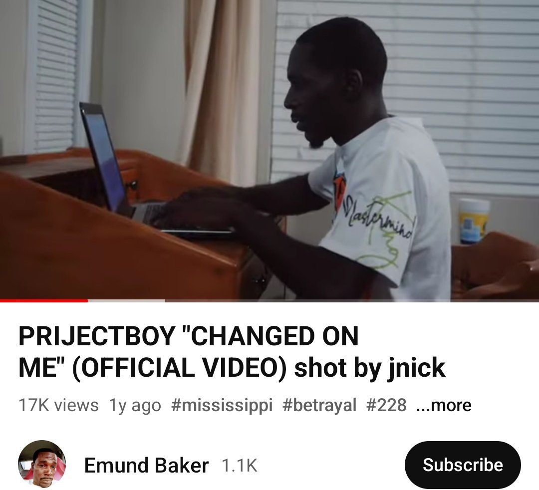 <a href="/GinaViews/">𝗚𝗜𝗡𝗔</a> you should check out Gulfport, MS rapper Prijectboy

His banger songs are "Changed On Me", "Pit Talk", "Flexing Finessing", "Stuck In The Mud", "Now I'm Up", "Lost Souls", "PTSD" (over 300k views) &amp; more! #IndieRapper #IndependentRapper #HipHop

youtu.be/OEGQrnyPUN4