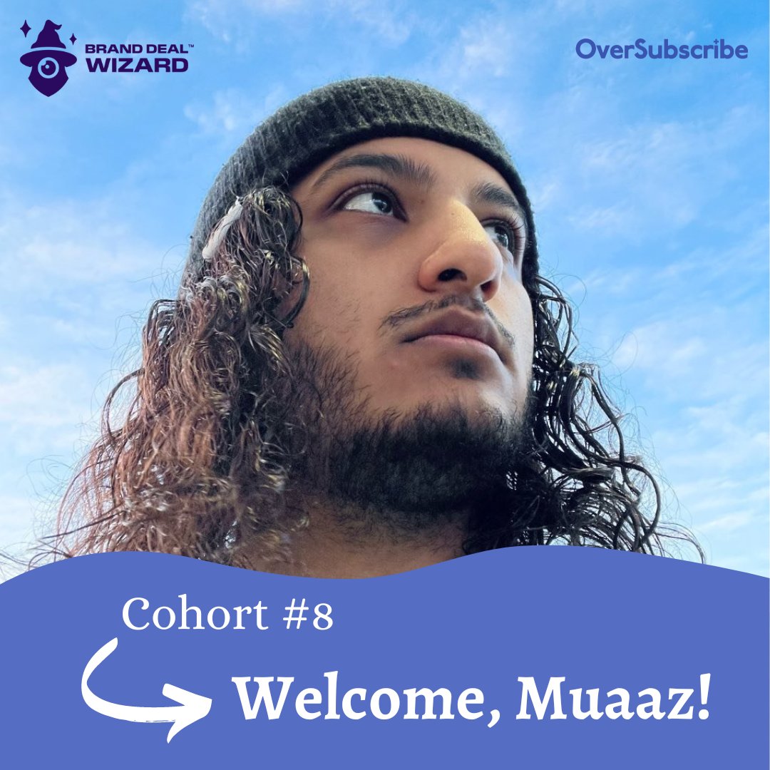 justinmooretfam's tweet image. Thanks so much to OverSubscribe for sponsoring our Rising Creator Grant which is allowing @mws to participate in Brand Deal Wizard!⁠ ⁠ 

Learn more at OverSubscribe.co

And welcome, Muaaz! 🤩⁠