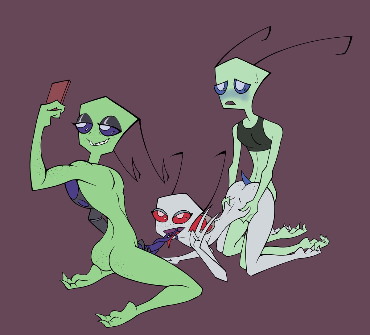 Commission for <a href="/dexyuout/">Dexyuout 🔞</a> with their OCs sno and cyv and <a href="/Aquahol1c/">Aquaholic</a>’s strafe