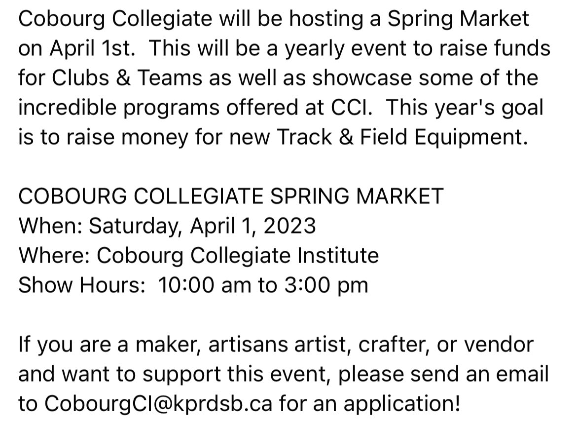 Cobourg Collegiate I tweet media