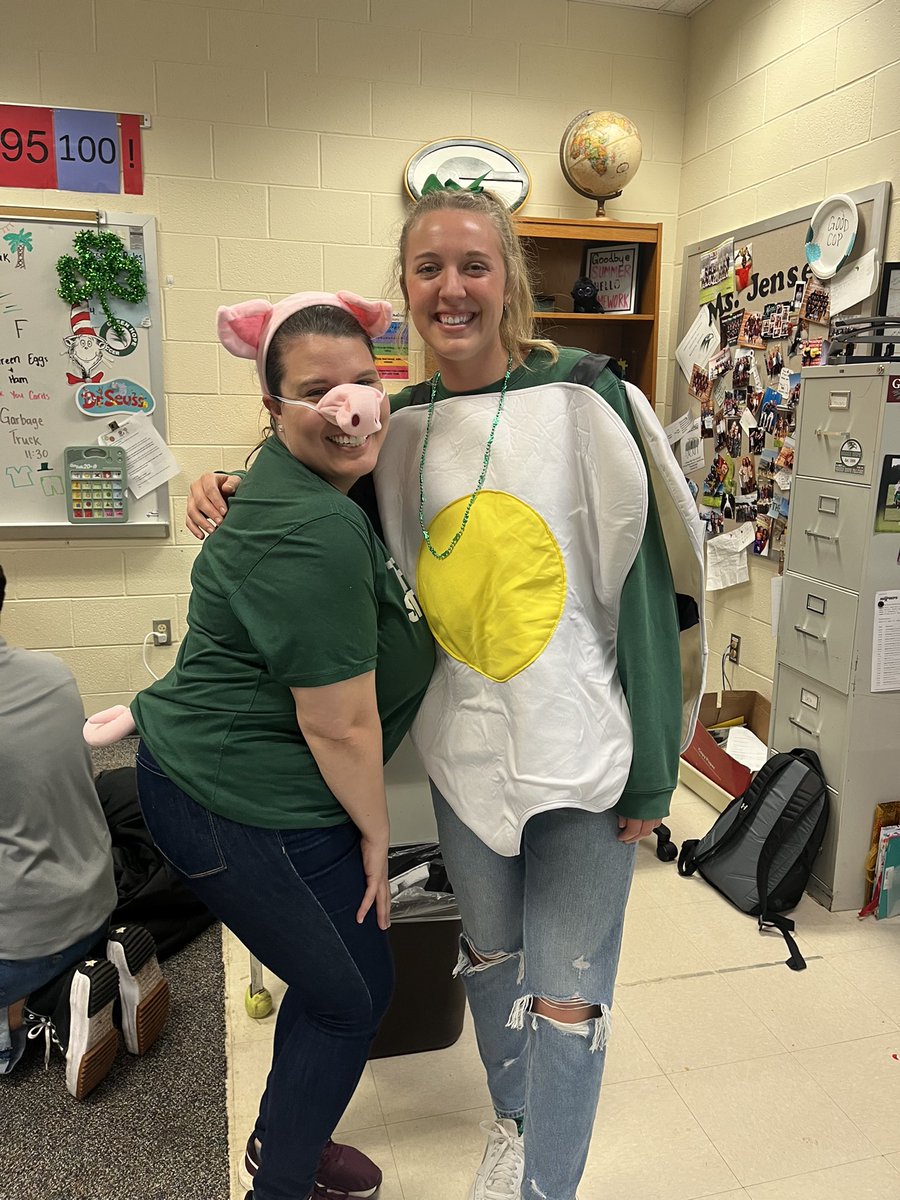 D_JensenGHHS's tweet photo. A visit from @TownofCary Sanitation today and Green Eggs and Ham Day!!  Thanks for teaching us about the garbage truck Peter!! https://t.co/9Rzoj1PVNO