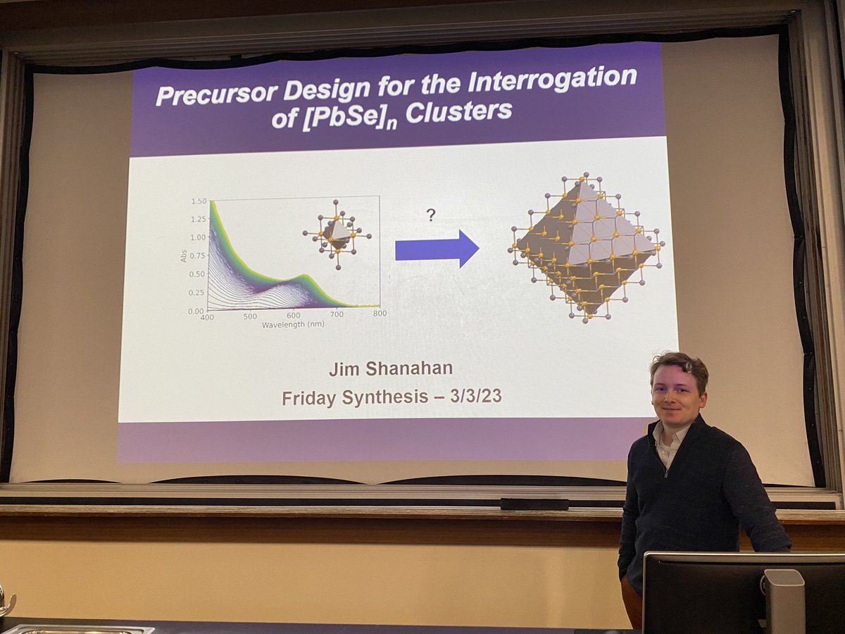 Wonderful talk about PbSe clusters today by @shanahan_jam!