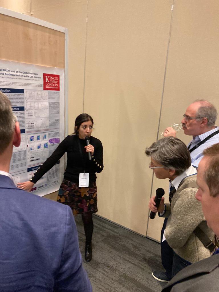 KCLredcell's tweet photo. Dr El Hoss presenting our work about the role of GATA-1 in Ineffective Erythropoiesis in Sickle Cell Disease @ESHaematology #ESHERYTHRO2023 @ElHoss_Sara @JohnStrouboulis @pshangaris @bfax #SCD #red_cell https://t.co/U8aYjUdxEF