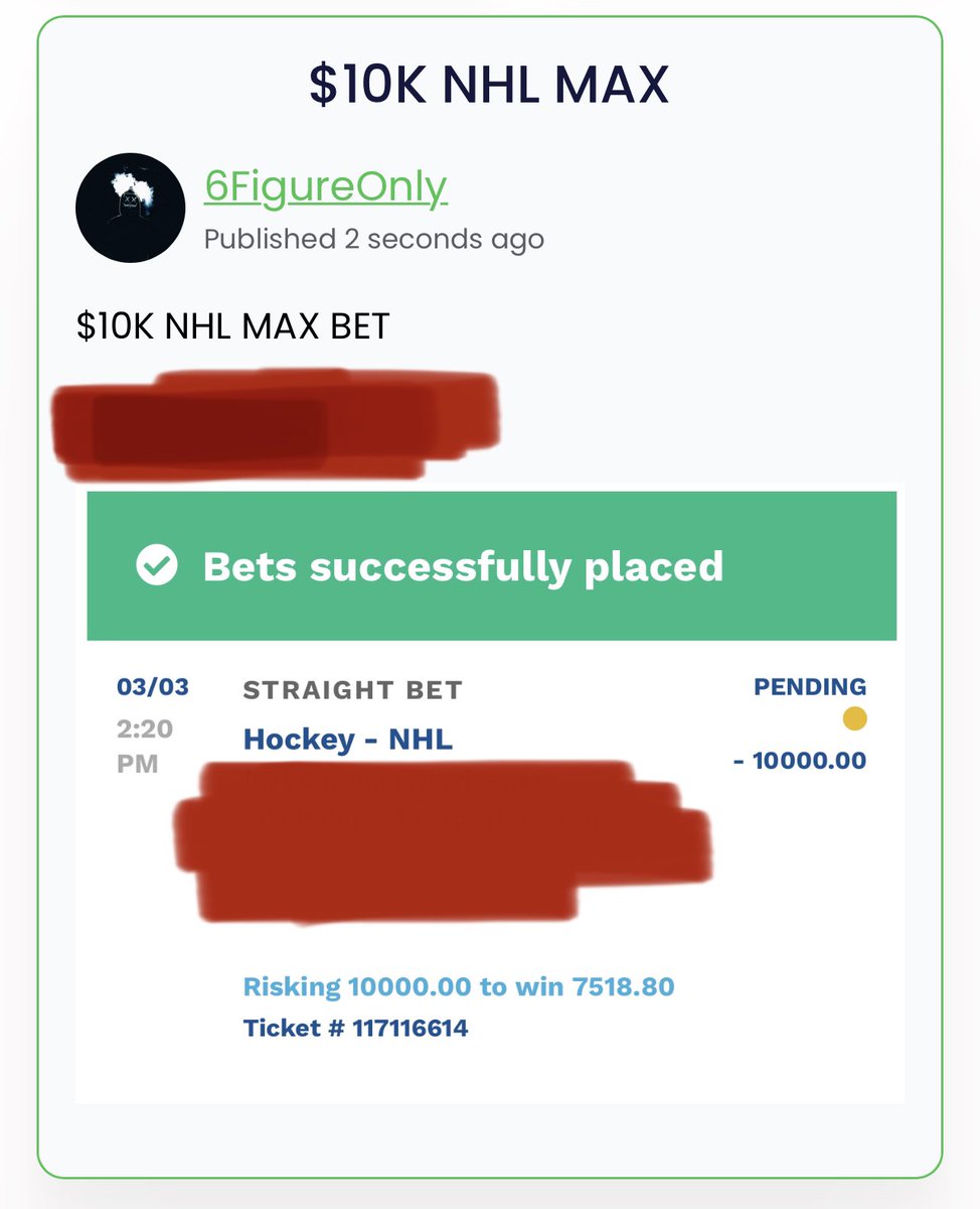 chasing6figures's tweet photo. WILL SEND TO A LUCKY FEW WHO RETWEET + LIKE 🧃🧃🧃

$10K NHL MAX BET 🏒

$10K MAX BETS 2-1 THIS WEEK 💰

LINK IN BIO FOR ACCESS ✅ https://t.co/kwOcKGX0Ng