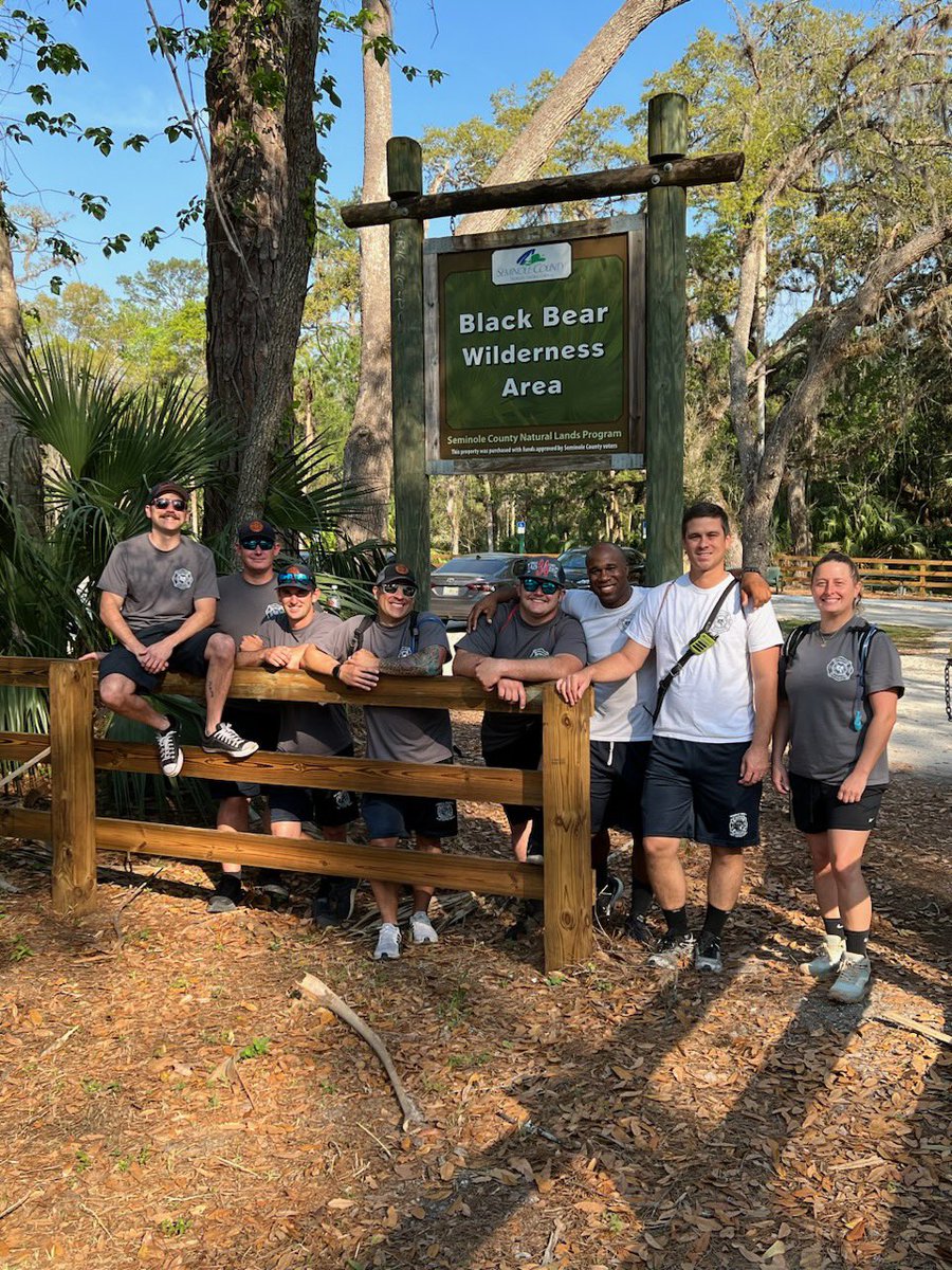 scfdpio's tweet photo. #AlwaysTraining #TrailTraining 7.1 miles in beautiful @seminolecounty Station 36 &amp; 34 B Shift and Battalion Chief 3 Chris Baker @SeminoleCoFL #GetOutside https://t.co/3WjS6DqHAG