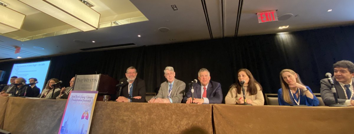 Fantastic panel discussing early stage NSCLC needs and future clinical trials. A lot to discuss and do to improve this therapeutic landscape. @HwakeleeMD @DrRoyHerbstYale @DCarboneMD @AltorkiNasser @RajaFlores @BrendonStilesMD @LudaBazhenovaMD @ChaftJamie at #NYLCF23 New York 🗽