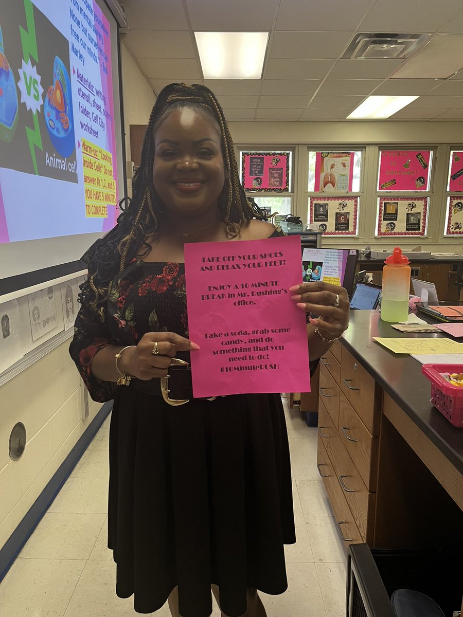 Rushing2Lead's tweet photo. Sometimes it’s the simple things that mean so much more. Today I took time out of my day and gave each teacher in my building a 10 minute break in my office to have a soda, eat some candy or even make a call! I think they enjoyed it! @cmspartans https://t.co/5Cjv397Aqn