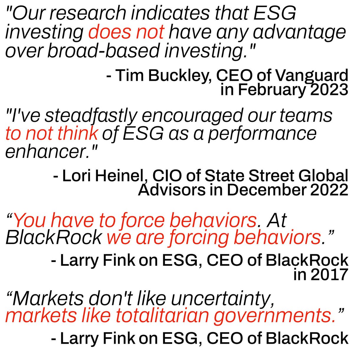 Some ESG quotes.