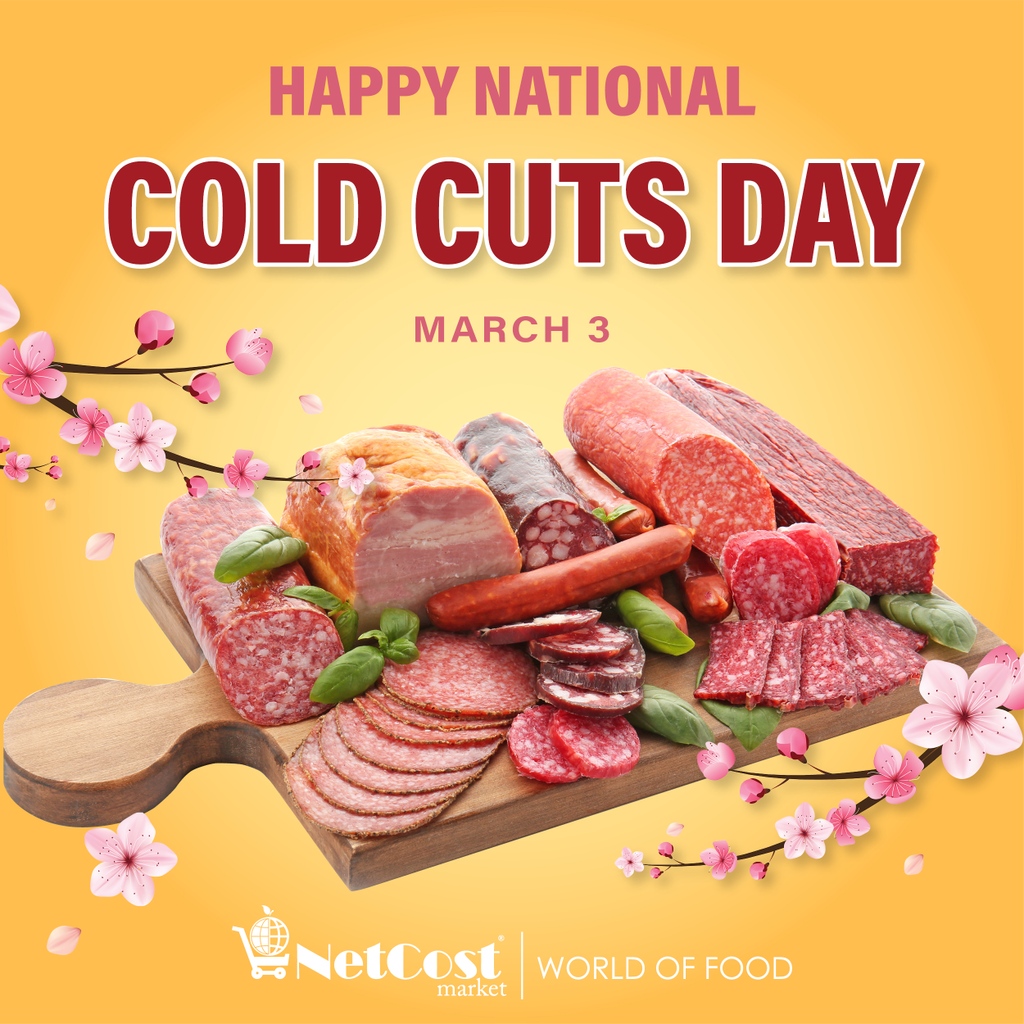 netcostmarket's tweet photo. National Cold Cuts Day, observed on March 3rd, is a day to indulge in and appreciate the wide variety of cold cuts available. NetCost Whether you're looking for sliced meats for sandwiches or charcuterie boards, NetCost Market is an excellent place to celebrate Cold Cuts Day! https://t.co/3zPx6D0YS1