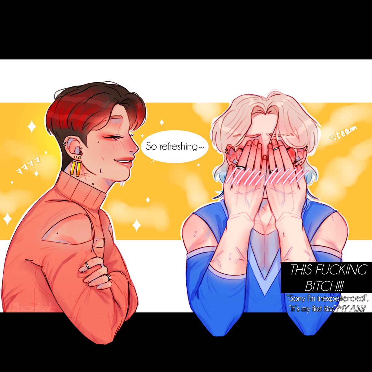 jnghxheavyballs's tweet photo. [❄️&amp;🔥]
Heated kiss ft. The Aftermath https://t.co/FEy6rTuW88