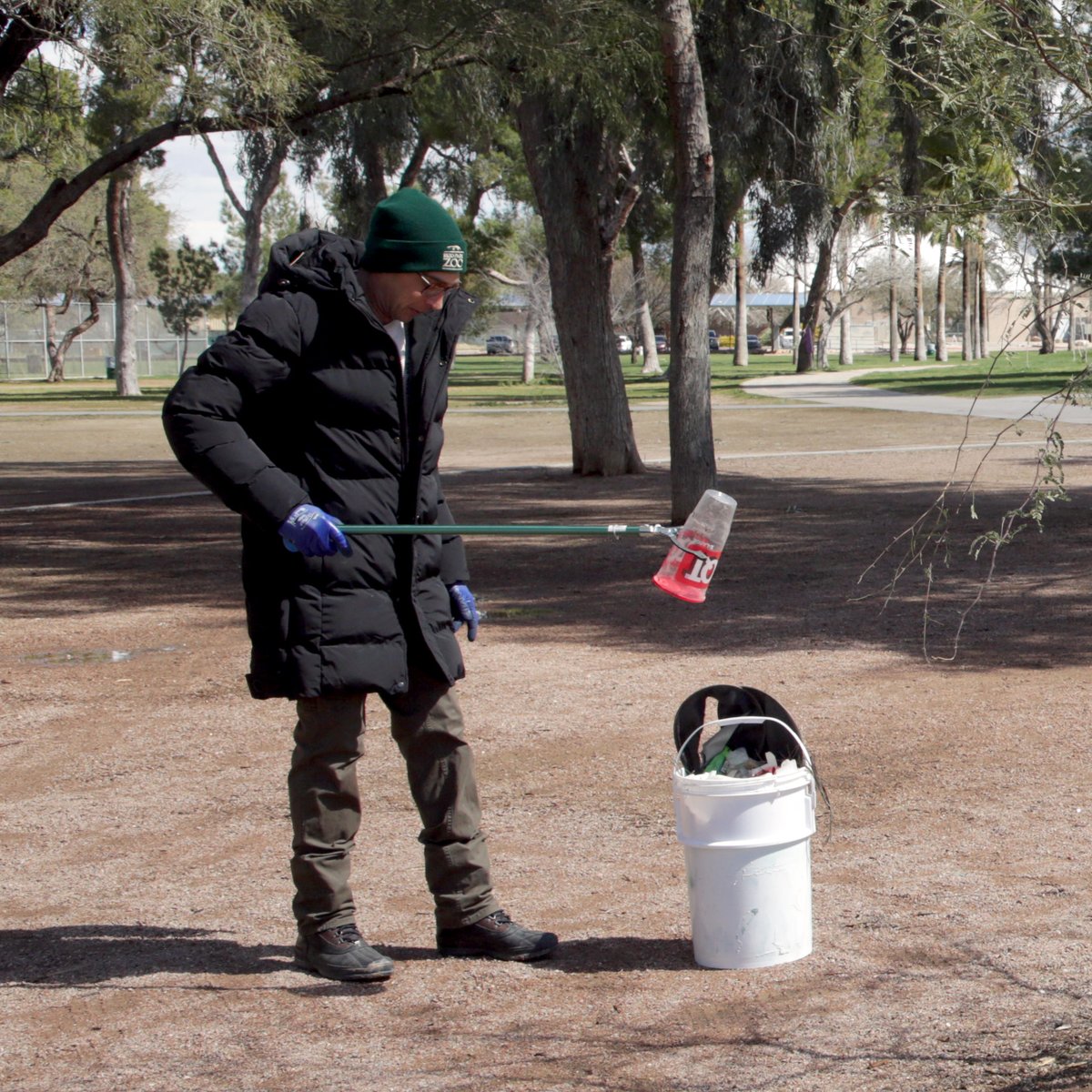 ReidParkZoo's tweet photo. Reid Park Zoo staff ventured into the strange weather to give back with their 3 annual clean up! π§Ή Partnering with @TCBTrees4Tucson and @cityoftucson Parks and Rec we were able to clean up areas of Reid Park. If you want to join a local clean up, consider #TeamUpToCleanUpTucson! https://t.co/8352ntyPZP