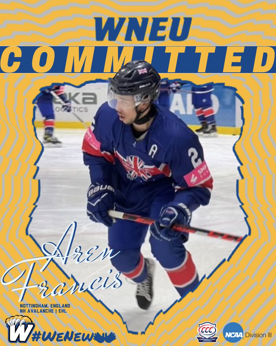 WNEU_MIH's tweet photo. #WNEUCommitted

@NHAvalancheEHL‘s @Aren_Francis commits to @WNEU_MIH! 

@GBHockey’s U20 Assistant Captain is now a member of the @WNEUniversity Class of ‘27!

#WeNew👐 https://t.co/fYbFQ4D8o3
