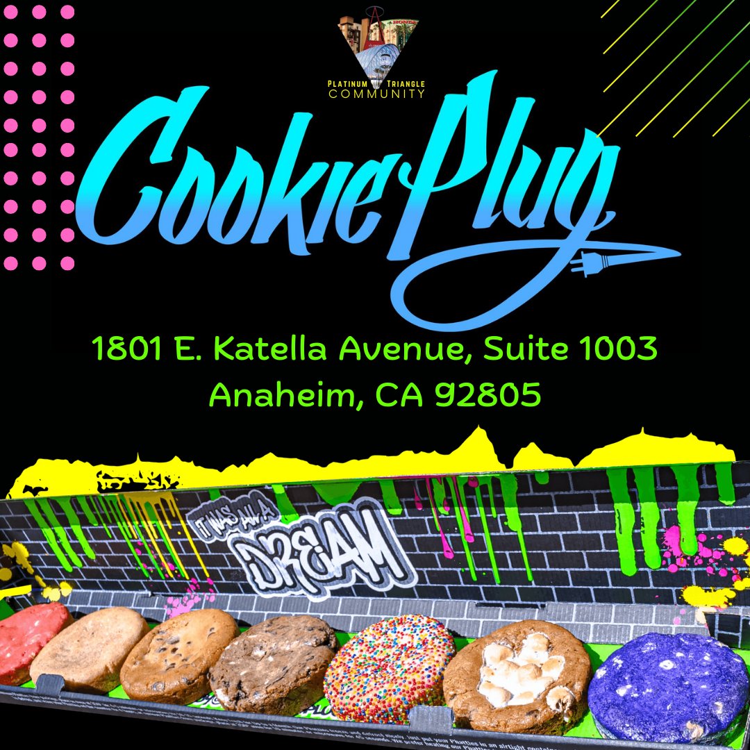 PTCAnaheim's tweet photo. Dreaming of cookies? I am! The Cookie Plug in Anaheim has free parking and delicious cookies...on a side note, sharing is caring.

#platinumtriangle #platinumtrianglecommunity #anaheim #ptcommunity #ptanaheim #cookies #cookieplug #snickerdoodle #dream #thecookieplug https://t.co/4dNi1PPkhy