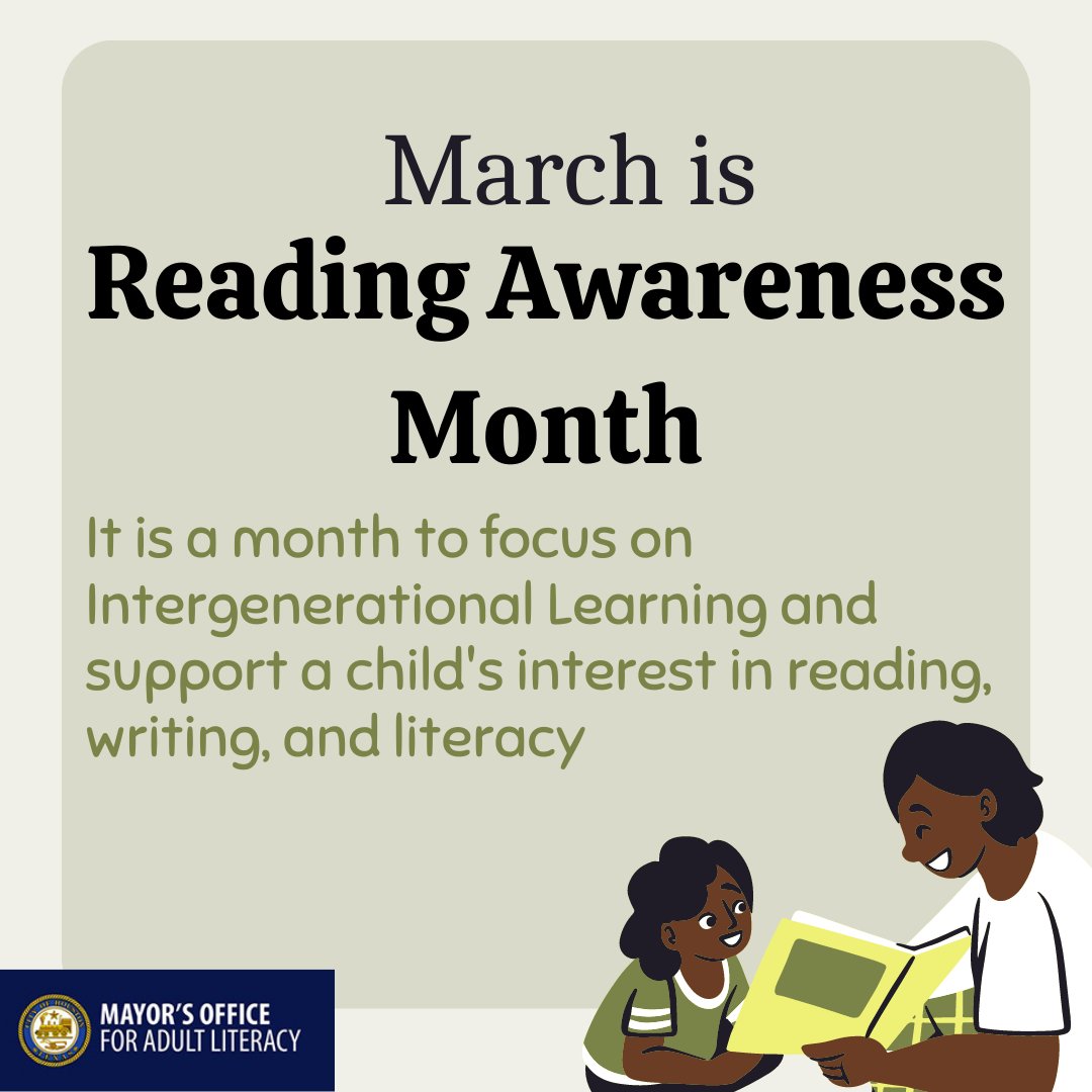 adultliteracyh1's tweet photo. Happy Reading Awareness Month! Click through to see how you can participate and how this month ties into literacy in your community! 
#literacy #adultliteracy #generational #familyliteracy #readingawareness #readingawarenessmonth https://t.co/icc8vTgBa4