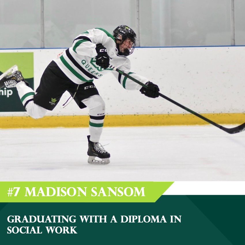 RDPQueensHockey's tweet photo. 1/2 - As our regular season comes to a close, we would like to honour these 8 players as they leave our program this spring. All of these ladies have contributed so much to the Queens over the years. 💚 Here are the first four: https://t.co/aSXIVUMu3P