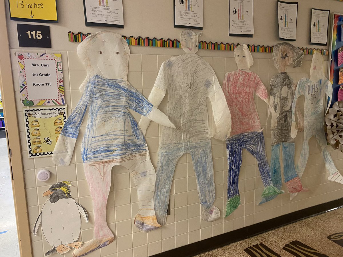 MrsCarrFRSD's tweet photo. First graders had a busy week comparing their height to the height of penguins! @FlemRarSchools @RobertHunterES https://t.co/IMh6OmPSWo