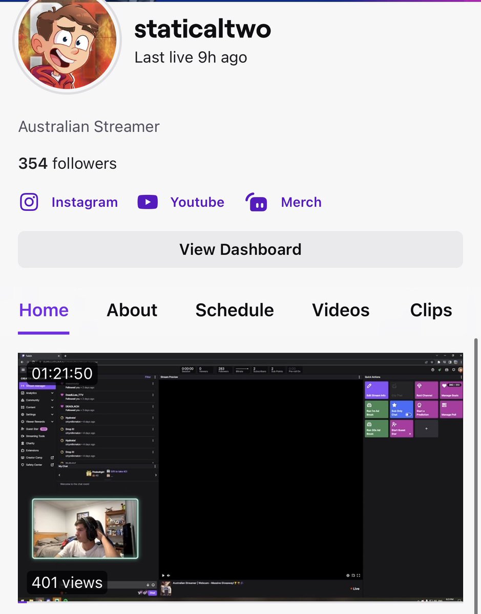 Stat_04's tweet image. Shit blew up last night for the 1 hour stream, gained 80 followers in literally 5 minutes and got 400 views. Appreciate all the support!