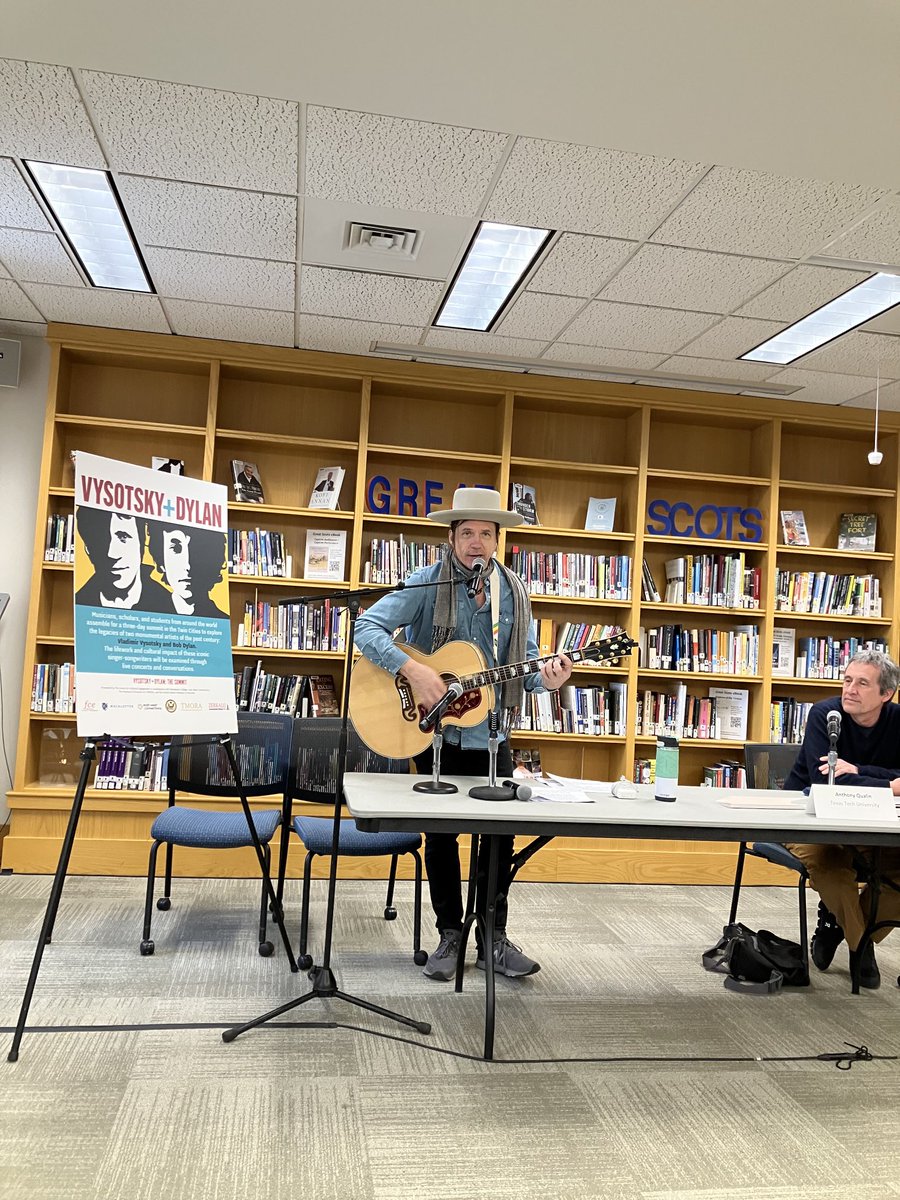 Music unifies. There is a moment in any spiritual practice when the preacher stops speaking and the choir begins to sing. That’s the moment of transcendent community creation. Ian Moore to #Vysotsky+Dylan