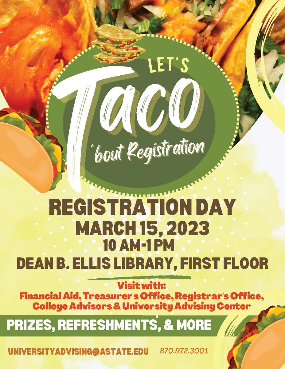 Summer and Fall 2023 registration is open, and to ensure that our students are advised and prepared for registration, Registration Day Events will take place in the upcoming weeks. See flyers for details.