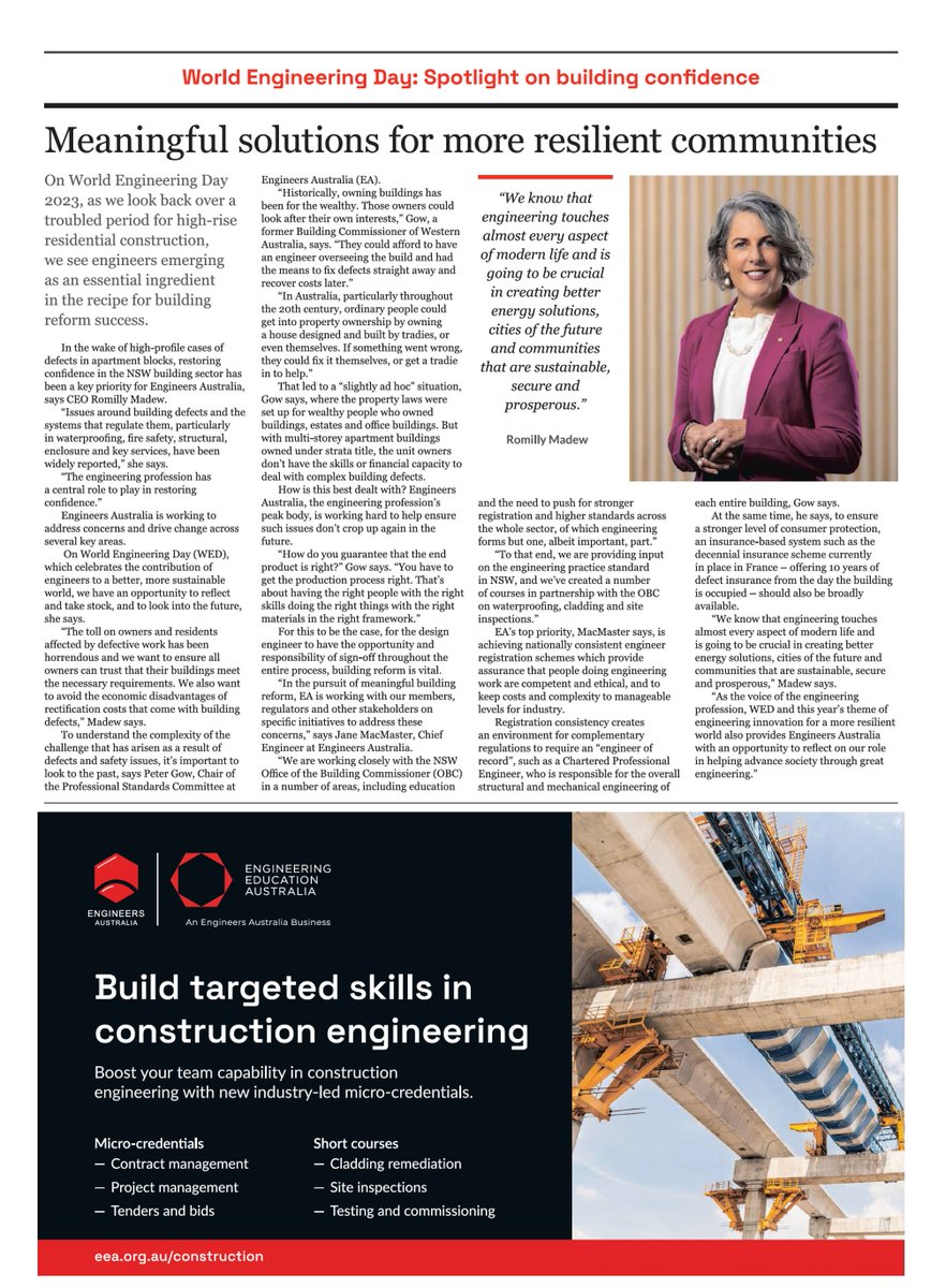 Did you catch us in the Sydney Morning Herald today? 

We're sharing an article on engineering solutions for building more resilient communities on this #WorldEngineeringDay. 

#EngineeringInnovation #ResilientCommunities #WED2023