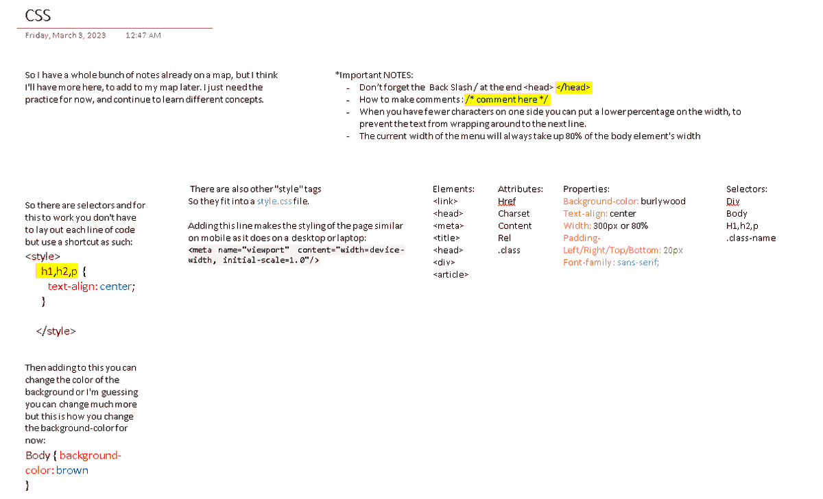 smileyinchicago's tweet image. Here are some of my CSS notes, a little all over the place but I'm still at it just thought I'd share it, if it helps, I'm grateful ! #CSS #learn2code #FrontEndDeveloper #selftaught