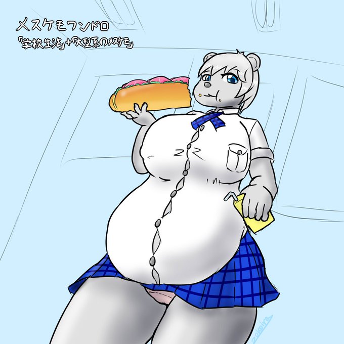 #見た人も無言でぽっちゃりな何かを上げる 