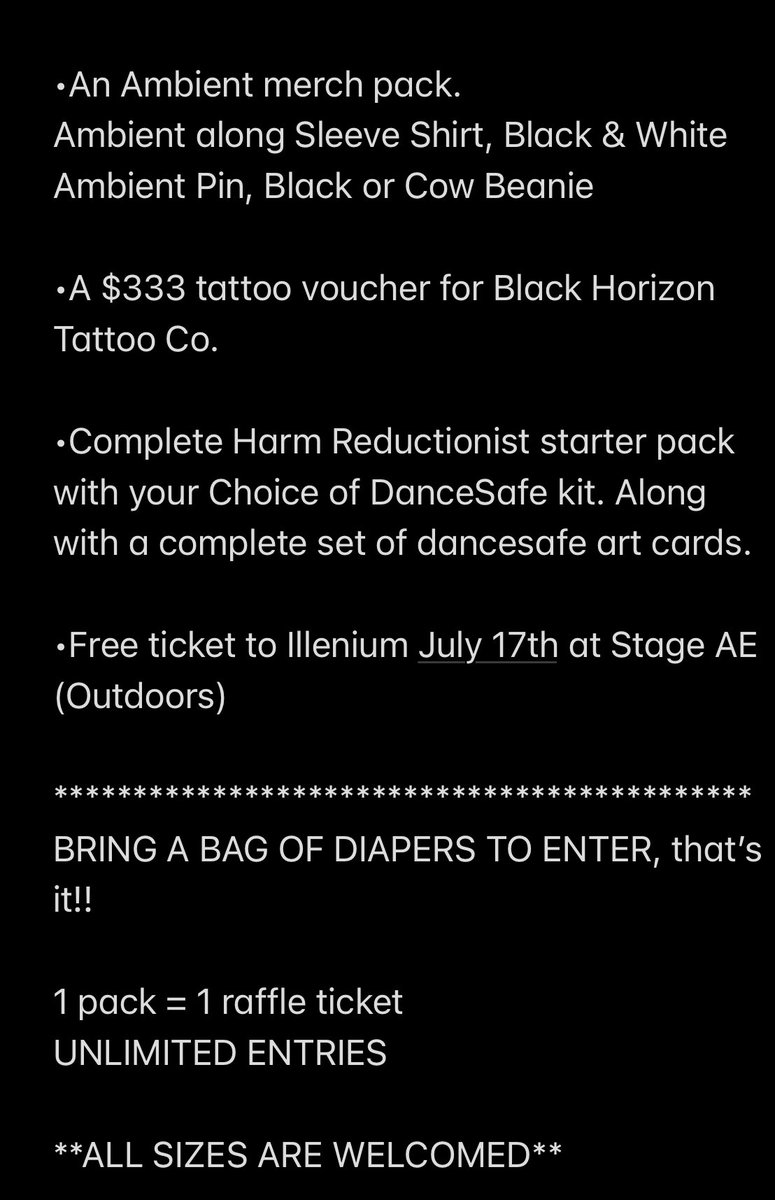 AmbientPgh's tweet image. The raffle basket for 𝐃𝐢𝐚𝐩𝐞𝐫𝐬 𝐍’ 𝐃𝐮𝐛𝐬 (3•7•23) will include the following: 

#ambientalchemists #AmbientArmy #Pittsburghedm