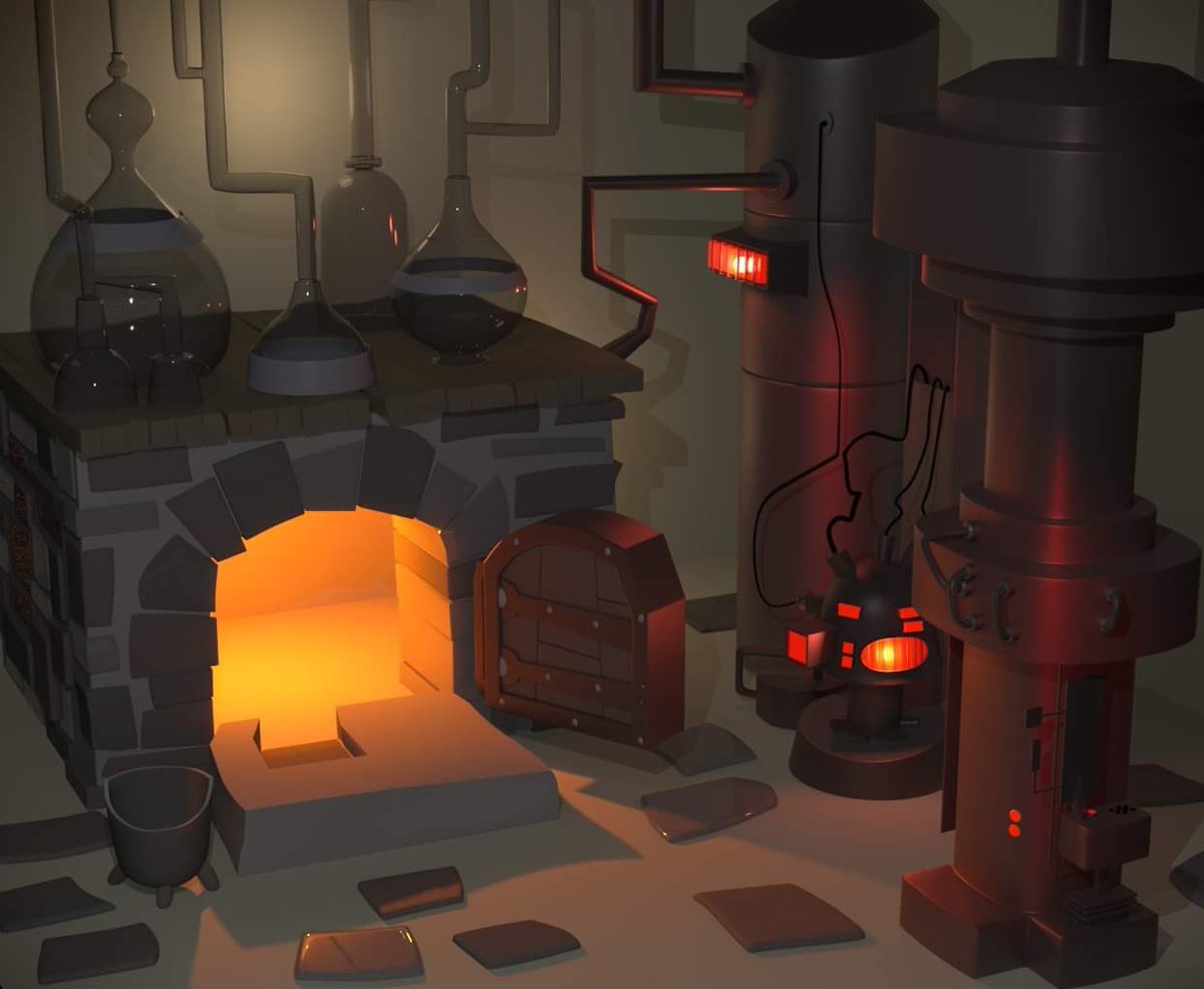 lefufster's tweet photo. Dungeon Scene I modeled and lit for class https://t.co/5CgEhguE5Y