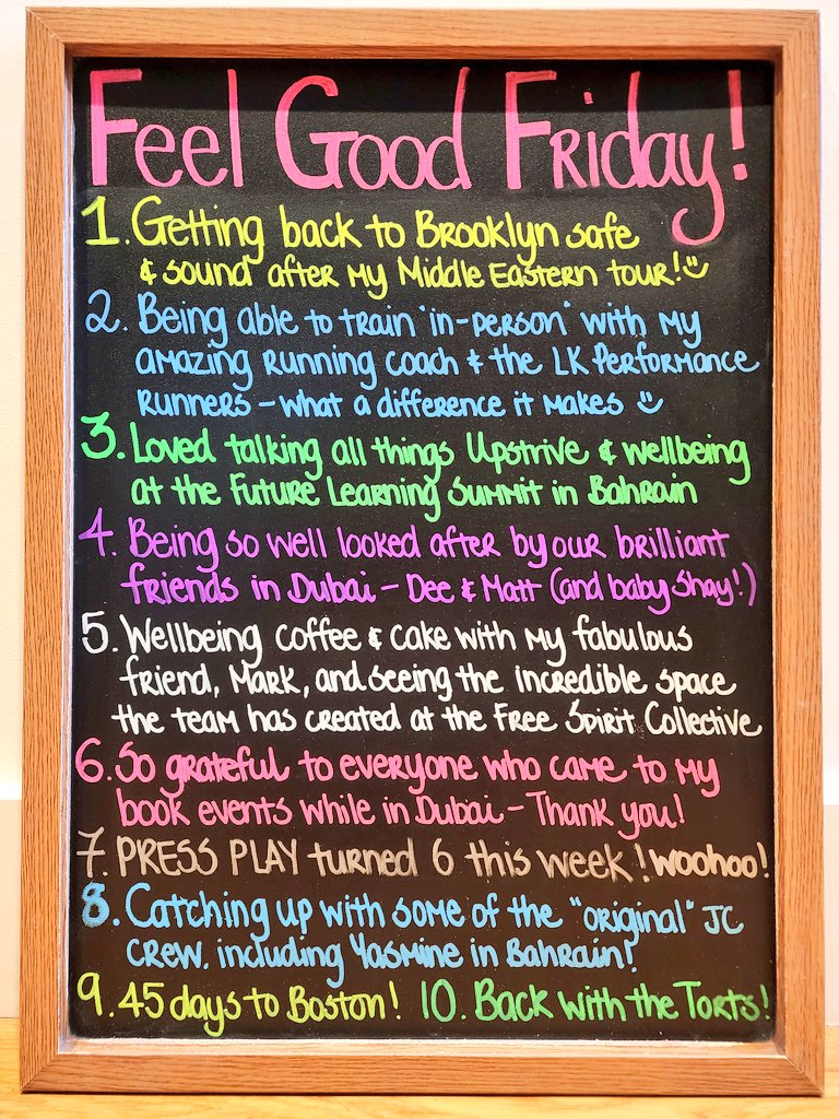 LBLifecoach's tweet photo. Happy Friday, fabulous people!
From getting back to #Brooklyn safe & and sound and spending time with brilliant people, to seeing old running friends & meeting new ones, there's lots to #Feelgood about today!
#marathontraining #FeelGoodFriday #runningfriends #Upstrive #PRESSPLAY https://t.co/9RNchRHj0W