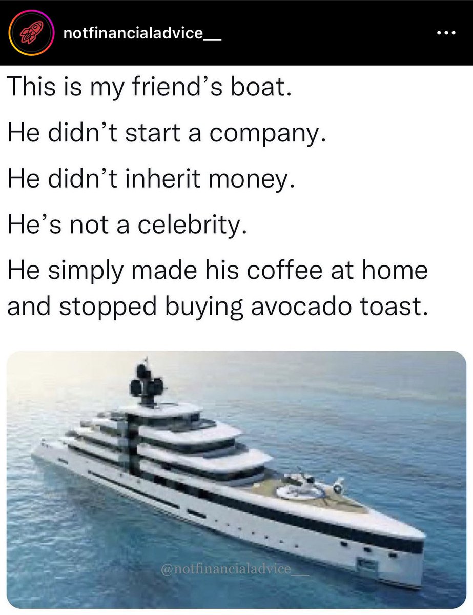 egr_investor's tweet image. He did this ONE simple wealth hack 😂 #sarcasm #wealthhacks #yachts #wealthbuilding