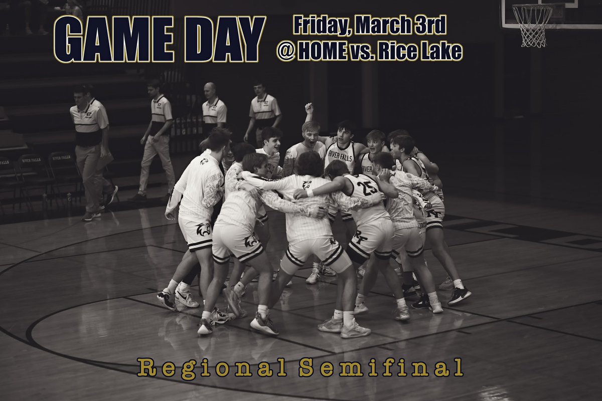 River Falls Youth Boys Basketball (@riverfallshoops) on Twitter photo It’s March Madness!! WIAA Regional Semifinal - Rice Lake at <a href="/RFBoysHoops/">River Falls Boys Basketball</a>. 7pm start. If you can’t make it to the game, tune in on the River Falls Sports YouTube Network. youtube.com/live/gjX5bDlzS… It’s March Madness!! WIAA Regional Semifinal - Rice Lake at <a href="/RFBoysHoops/">River Falls Boys Basketball</a>. 7pm start. If you can’t make it to the game, tune in on the River Falls Sports YouTube Network. youtube.com/live/gjX5bDlzS…