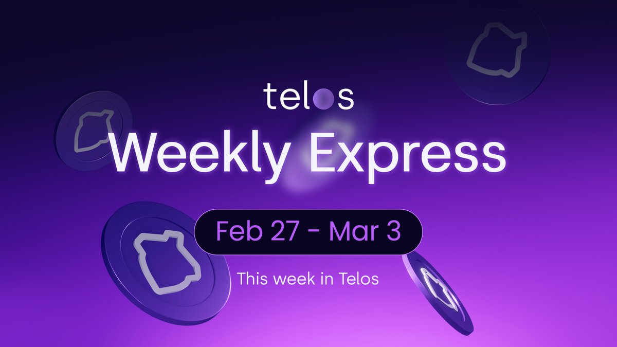 The Telos Weekly Express - Feb 24th 2023 🚂

What's new in #Telos:

1⃣ February Recap Live
2⃣ Telos Crew3 Live
3⃣ Telos on <a href="/GameFi_Official/">GAMEFI.ORG</a> Chain's Choice
4⃣ #TelosFuel Updates: @ArchlyFinance 
5⃣ New Partnership: <a href="/TokenArtApp/">token.art NFT Showcase</a> 
6⃣ Campaign Updates
➕ More

1 / 🧵