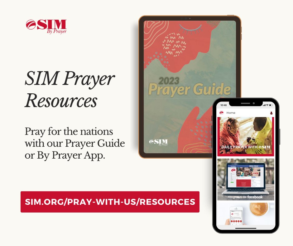 simintl's tweet image. Join us in prayer with our #PrayerGuide which enables you to pray for a different country every day. Or download #ByPrayer from your app store where you’ll get a daily #prayerpoint for an #SIM project or #gospelworkers in different countries. Access both sim.org/pray-with-us/r….