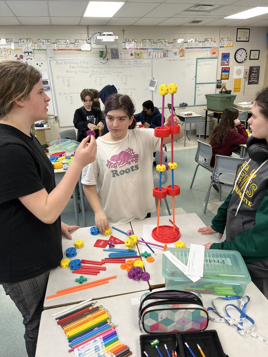 mrboddysclass's tweet photo. The students had a great time creating their own engineering companies and building fire towers. They learned the three points engineers think about: faster, better, cheaper. What a cool STEAM activity. :) @AssisiOCSB #ocsb #ocsbSTEAM @SKentsclassroom https://t.co/jtVeYYAjRH