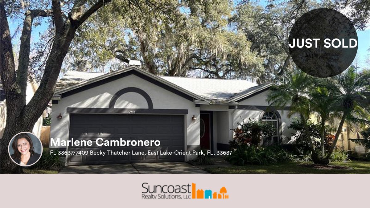flmnca's tweet photo. 🛌 3 🛀 2 🚘 2
📍 FL 33637/7409 Becky Thatcher Lane, East Lake-Orient Park, FL, 33637

My latest sale on RateMyAgent.
 3224516
https://t.co/26Je63c9bo

...
#ratemyagent #realestate #Suncoast_Realty_SolutionsLLC https://t.co/19CvSab3QO