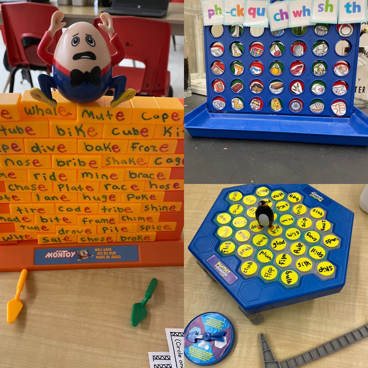Some fun dollar store  finds turned literacy digraphs, blends, and magic e games to share that we are playing. <a href="/TVDSBLiteracy/">TVDSBLiteracy</a>  <a href="/SirIsaacBrockPS/">Sir Isaac Brock PS</a>