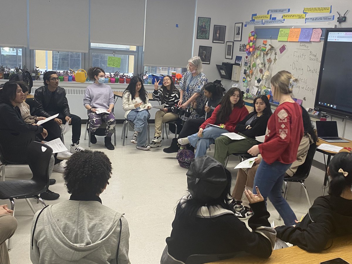 IHS_LAGCC's tweet photo. Romeo and Juliette - After school club planning a play https://t.co/8SRyw7cSvj
