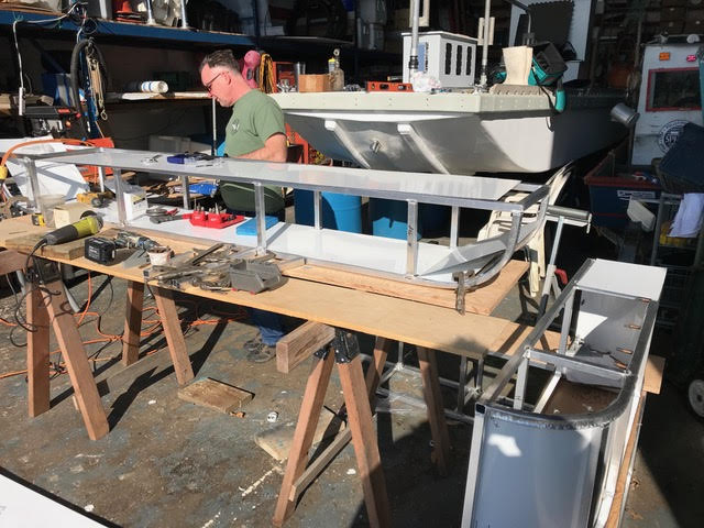 OperationSPLASH's tweet image. One of our deck hands James turned out to be a master welder and has started building new seats for our second education boat. This vessel was donated to us several years ago, and will be a perfect addition to our ever-growing education program!