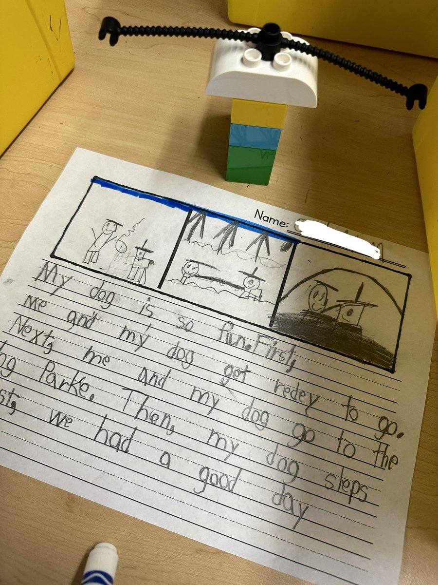 cogswell_ben's tweet photo. Day 2: #BuildandTell to #SketchandTell! Today we built another version of our @LEGO_Education dog. We shared with partners, drew pictures, and finally took it to writing. Easy to plan, fun to implement, and total academic @eduprotocols awesomeness!

#EDUProtocols #alisalstrong https://t.co/ig9ZEKxXx6