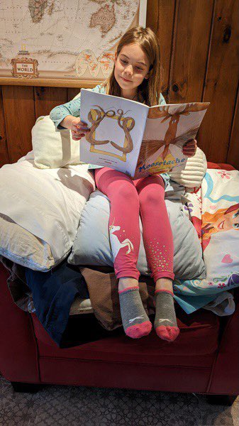 What a fun way to start off our reading challenge….on top of pillows!! #beartavernpride
