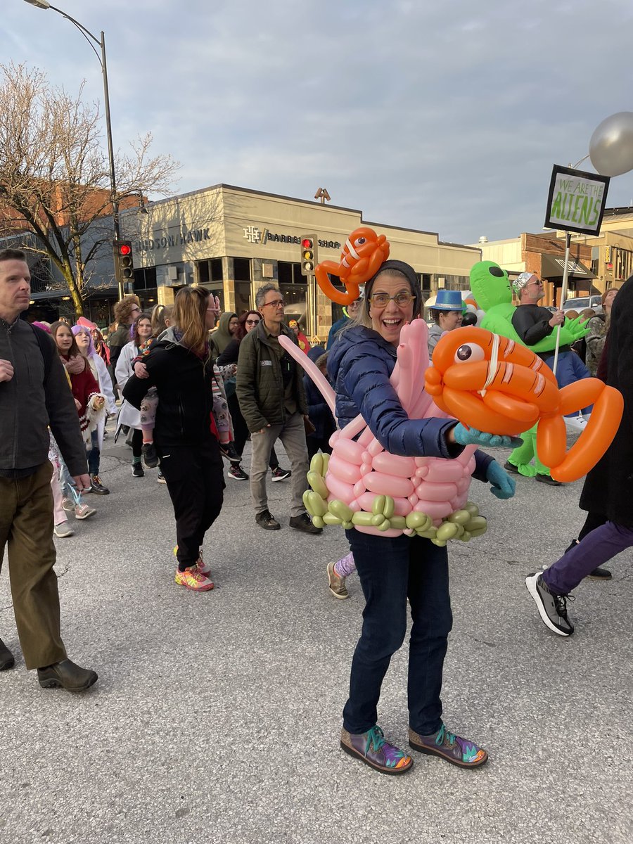 ameliahurley_'s tweet photo. Jill Schmidt, pictured in the under-the-sea costume, celebrates her 16th year at the True/False Film Fest. https://t.co/9VtNLpUmjF