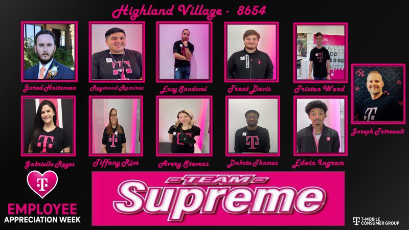 Happy Employee appreciation Day to my Team. I couldn’t ask for anything more. I am super blessed with amazing talent and leadership. Thank you all for everything you everyday.
The best Team around ( bias ) #TEAMSUPREME