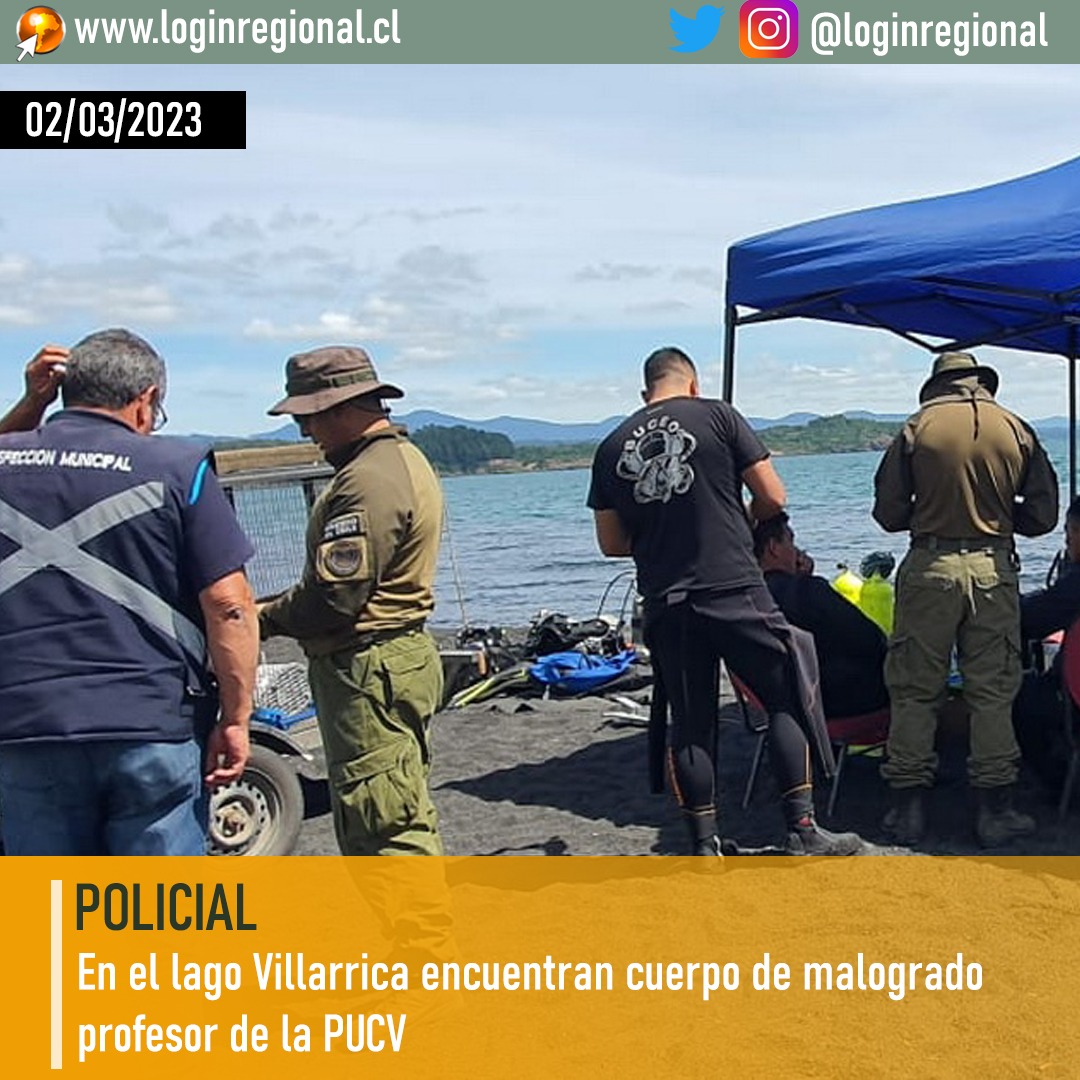 loginregional's tweet photo. En el lago Villarrica encuentran cuerpo de malogrado profesor de la PUCV

https://t.co/pyhIS75DxG https://t.co/1FtrfcS6Lc