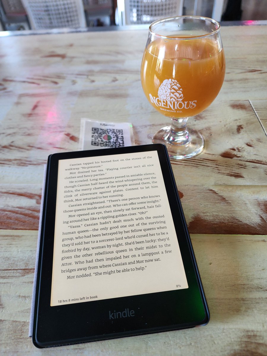 MaryCandle's tweet photo. Reading AND drinking a beer from @IngeniousBeer. Gotta love multi-tasking. https://t.co/MK8eH4Rgac