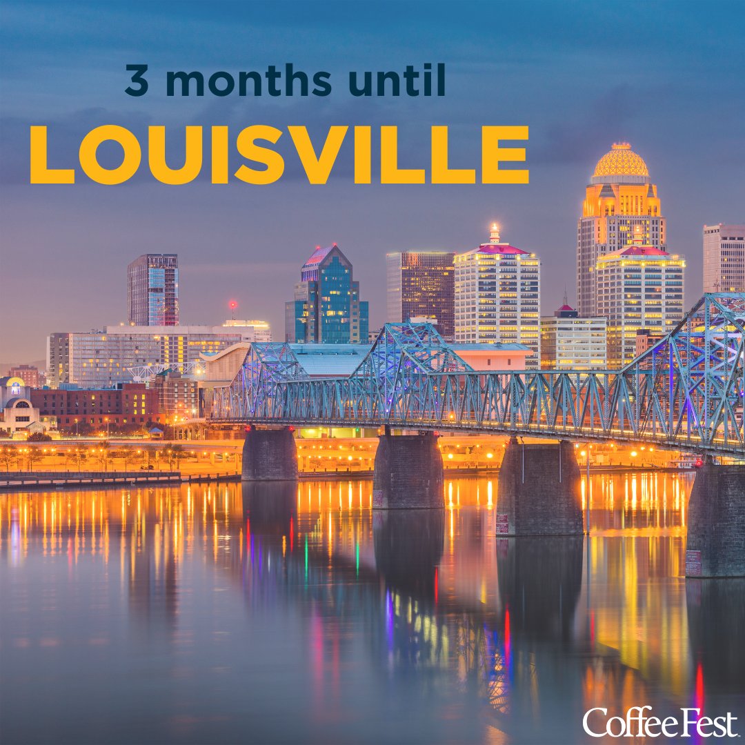 CoffeeFestShow's tweet photo. 3 months until #CoffeeFestLouisville! 🤩 Who's planning to be there?! 🙌 https://t.co/Rmt80EmZ1W