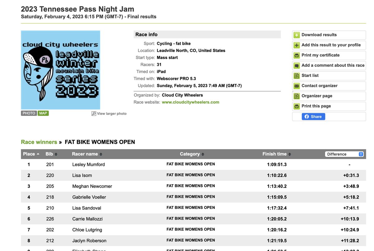 i_heart__bikes's tweet photo. It's been a great start to the 2023 season for male mountain bike racer Lesley (Wesley) Mumford. 

Lesley was 1st out of 31 in the women's open at the Colorado Cup, and 1st out of 31 (and a course record!) at the Tennessee Pass Night Jam

#TransWomenAreConMen #SaveWomensSports https://t.co/YaFTgBLlok