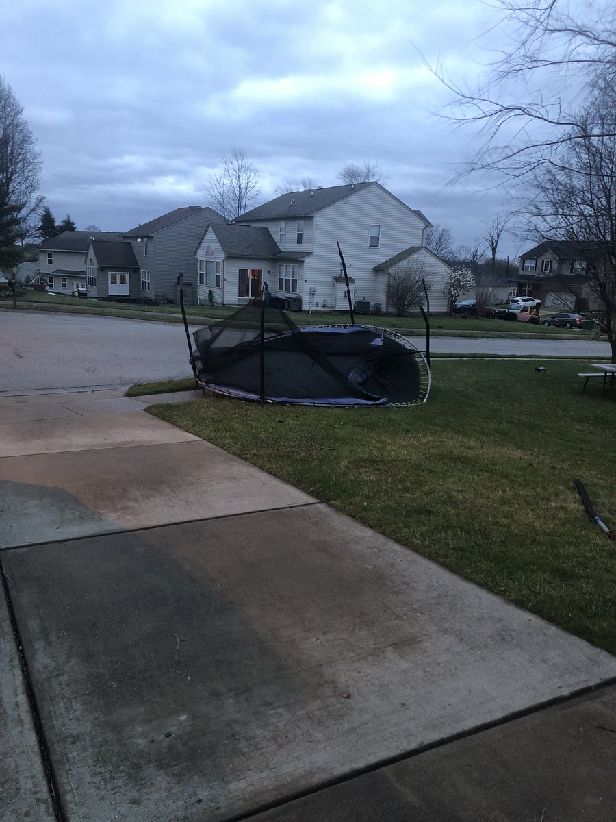 Still have power, but seeing some damage from this wind.